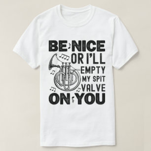 Camiseta Seja legal, vou esvaziar minha corneta de corneta