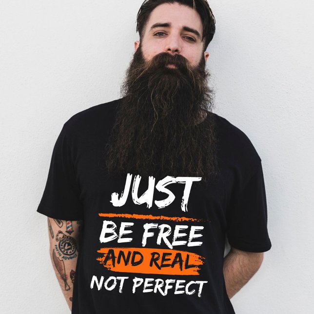 Camiseta Seja livre e não seja uma citação perfeita e inspi (Criador carregado)