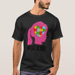 Camiseta Seja Menina Gentil Autismo Crianças Conscientizaçã