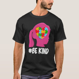 Camiseta Seja Menina Gentil Autismo Crianças Conscientizaçã