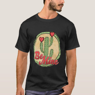 Camiseta Seja meu Dia de os namorados de Cactus Retro Heart