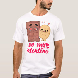 Camiseta Seja Meu Namorados Choco Pancake Correspondendo Ca