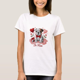 Camiseta Seja meu Namorados Inglês Bulldog T-Shirt