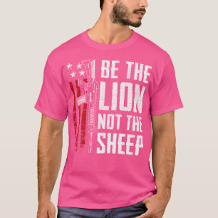 Camiseta Seja o Leão Não a Ovelha Ar15 Rifle EUA Arma- Na F