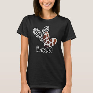 Camiseta Seja o meu Vintage, coração de impressão de animai