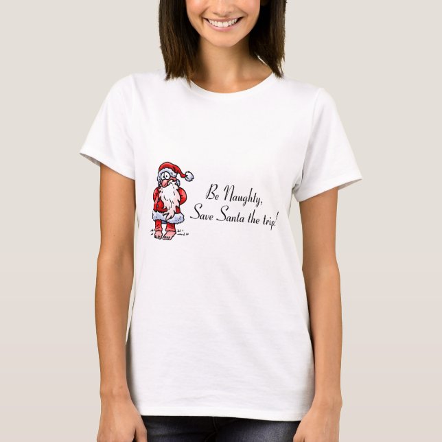 Camiseta Seja papai noel impertinente das economias o papai (Frente)