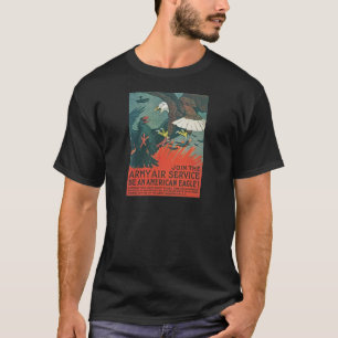 Camiseta "Seja poster RESTAURADO do ar do exército de Eagl