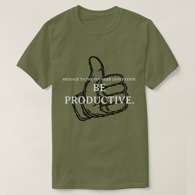 Camiseta Seja Produtivo. (Frente do Design)