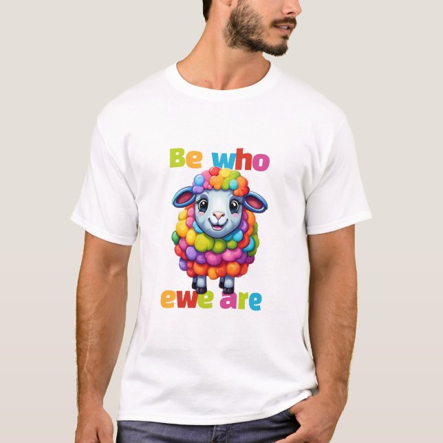 Camiseta Seja quem for, Rainbow Sheep (Frente)