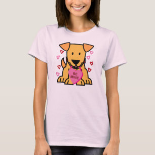 Camiseta Seja rosa de Labrador do cão de filhote de