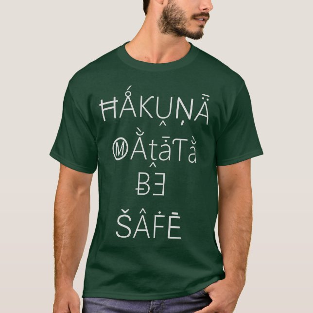 Camiseta Seja segura, Hakuna Matata, presentes, T-shirts (Frente)
