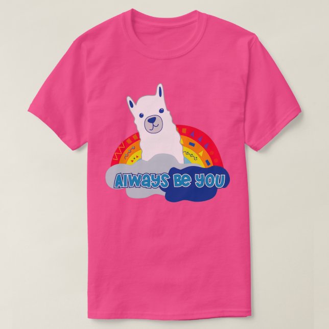 Camiseta Seja sempre a versão Llama (Frente do Design)