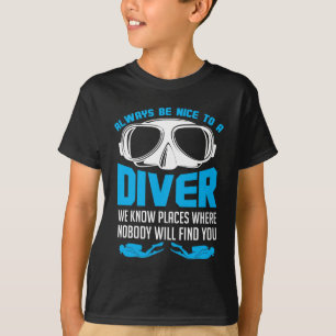 Camiseta Seja sempre agradável a um mergulho autónomo do