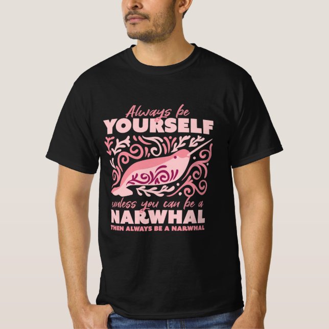Camiseta Seja sempre você mesmo, ornamento animal de narcót (Frente)