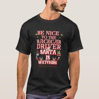 Camiseta Seja Simpático Com O Piloto De Carro De Corrida Na