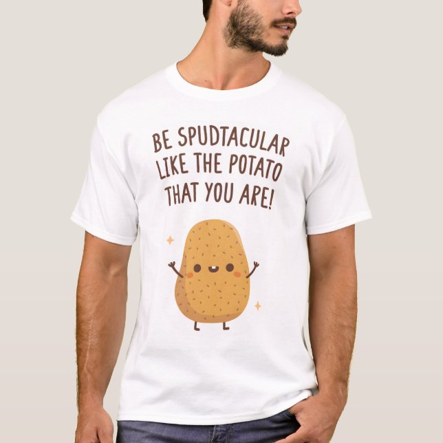 Camiseta Seja Spudtacular Como A Batata Que Você É Engraçad (Frente)