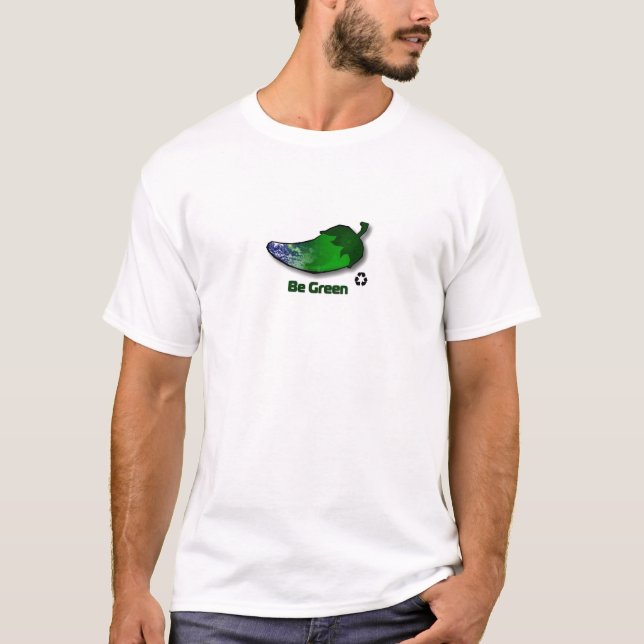 Camiseta Seja t-shirt orgânico verde (Frente)