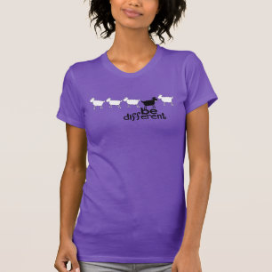 Camiseta Seja t-shirt preto diferente das senhoras do sono