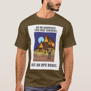 Camiseta Seja um advogado/pensamento livre (os desenhos