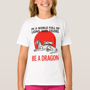 Camiseta Seja um Dragão - design de fantasia única