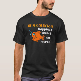 Camiseta Seja Um Feliz Animador De Futebol De Peixe Goldfis