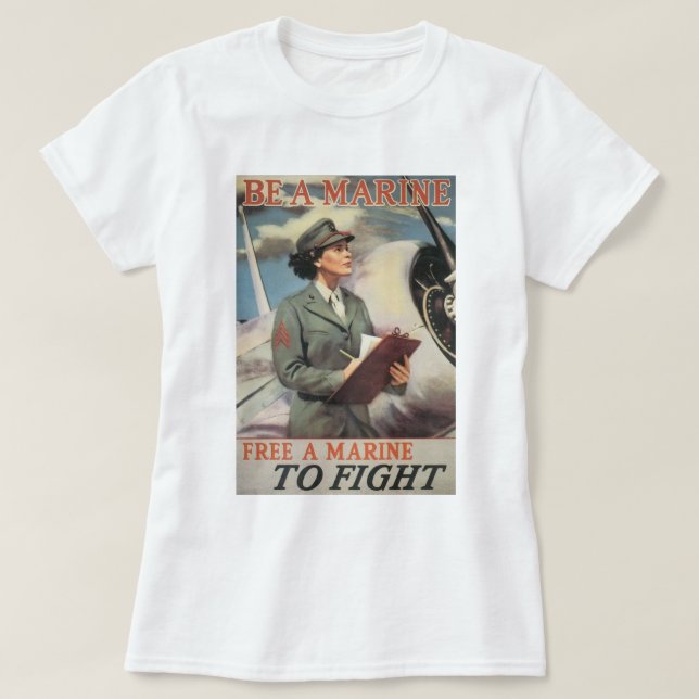 Camiseta Seja um fuzileiro - Liberte um fuzileiro para luta (Frente do Design)