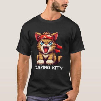 Camiseta Seja um Gatinho Rugidor O Pare Bandana Laranja Mem