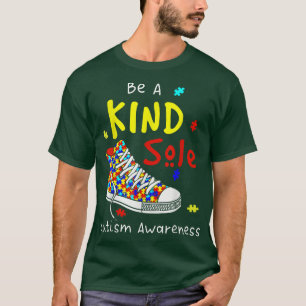 Camiseta Seja Um Pouco Autista Consciência Arco-Íris Trendê