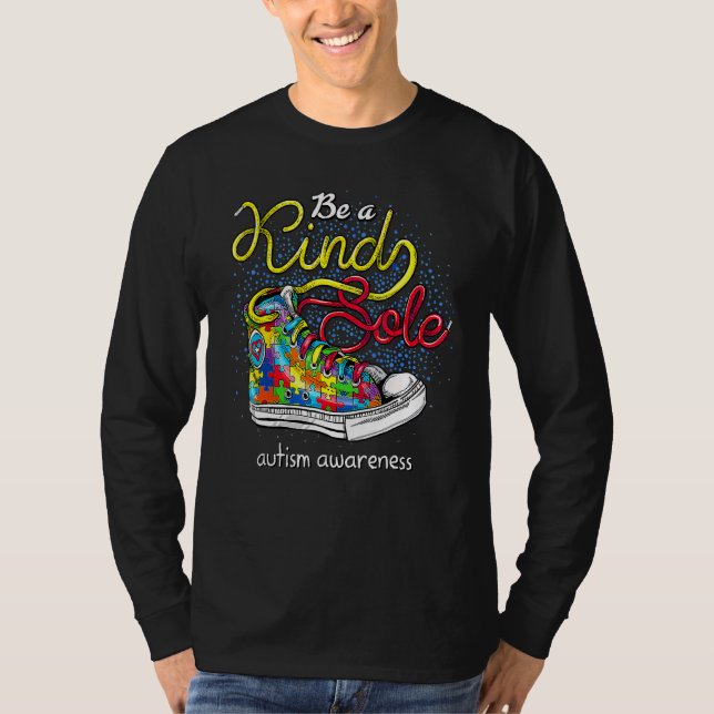 Camiseta Seja Um Pouco Autista Consciência Arco-Íris Trendê (Frente)