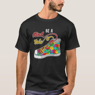 Camiseta Seja Um Pouco Autista Consciência Arco-Íris Trendê