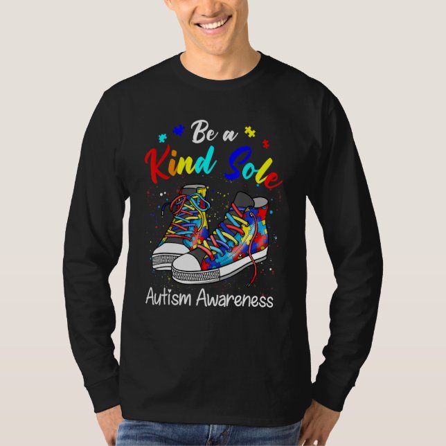 Camiseta Seja Um Pouco Autista Consciência Arco-Íris Trendê (Frente)