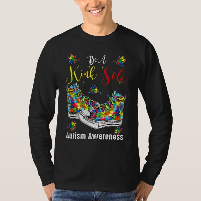 Camiseta Seja Um Pouco Autista Consciência Arco-Íris Trendê (Frente)