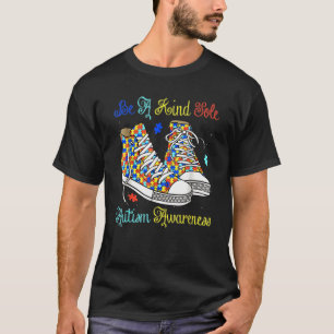 Camiseta Seja Um Pouco Autista Consciência Arco-Íris Trendê