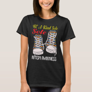 Camiseta Seja Um Puzzl De Tendência De Calçados De Consciên