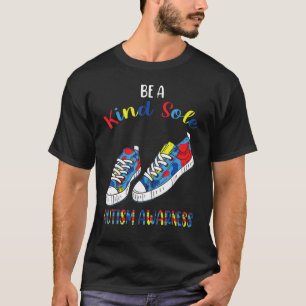 Camiseta Seja Um Puzzl De Tendência De Calçados De Consciên