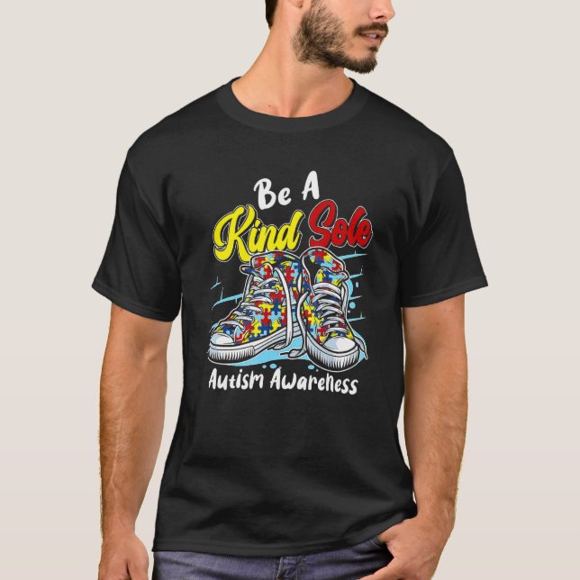 Camiseta Seja Uma Alma Gentil Puzzle de Conscientização do  (Frente)