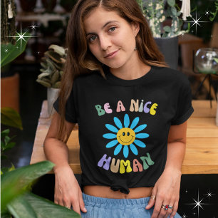 Camiseta Seja uma bela Flor Azul e Amarela