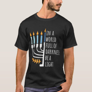 Camiseta Seja Uma Luz Feliz Hanukkah Menorá Presente Judaic