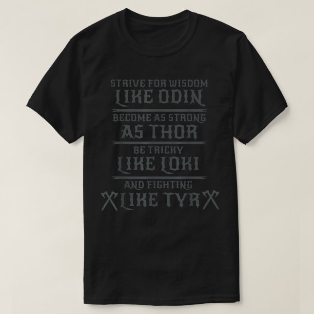 Camiseta Seja uma peça como Odin-Thor - Loki-Tyr - Norse (Frente do Design)
