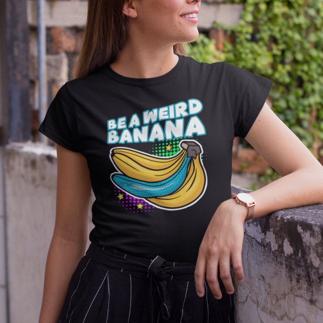 Camiseta Seja uma Pop engraçada esquisita da Banana (Criador carregado)