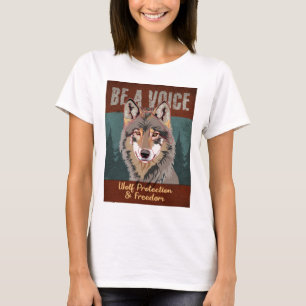 Camiseta Seja uma voz - Proteção e Liberdade do Lobo