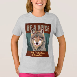 Camiseta Seja uma voz - Proteção e Liberdade do Lobo