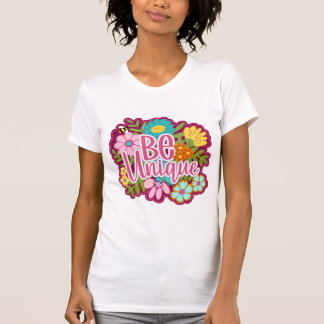 Camiseta Seja único design motivacional positivo