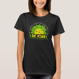 Camiseta Seja verde Fita Sunflower Mental Health Aware