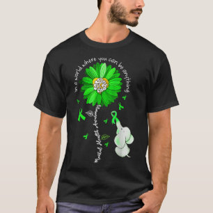 Camiseta Seja verde Fita Sunflower Mental Health Aware