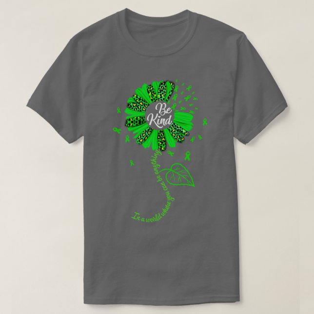 Camiseta Seja verde Fita Sunflower Mental Health Aware (Frente do Design)