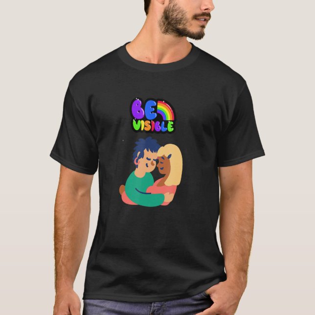 Camiseta Seja visível lésbica LGBT da Fila (Frente)
