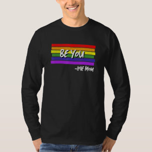Camiseta Seja Você Ama Mãe Vintage Rainbow Priorde Lgbt Fla