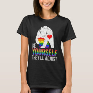 Camiseta Seja Você Mesmo Eles Se Adaptarão Lgbtq Bandeira A