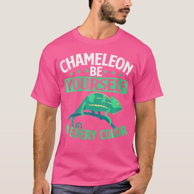 Camiseta Seja Você Mesmo Em Cada Camaleão De Cores (Frente)
